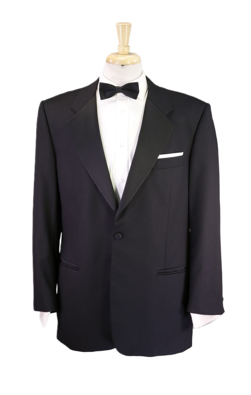 Louis Roth Sartorial Black Tuxedo Formal Wedding Suit 40R
